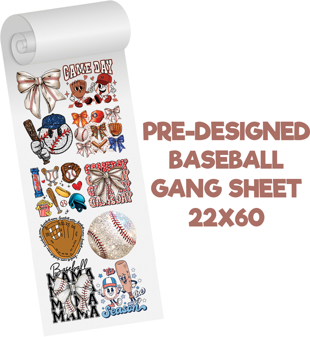 Baseball Gang Sheet Predesigned Gang Sheet