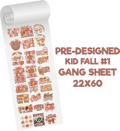 Toddler Fall #1 Predesigned Gang Sheet