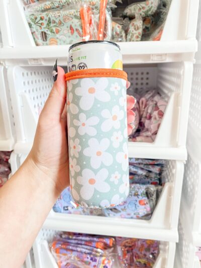 Cutesy Flower Slim Can Sleeve