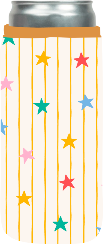 Colorful Star Slim Can Sleeve