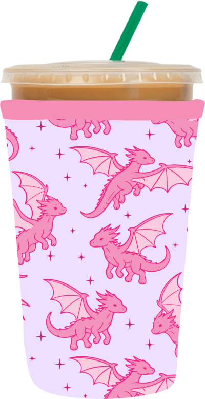 Pink Dragons Coozie