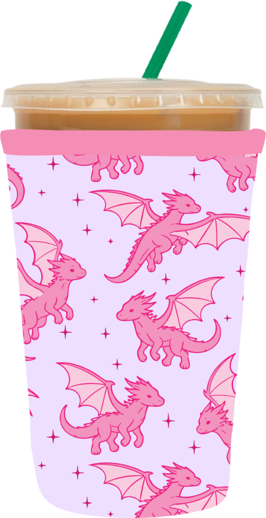 Pink Dragons Coozie