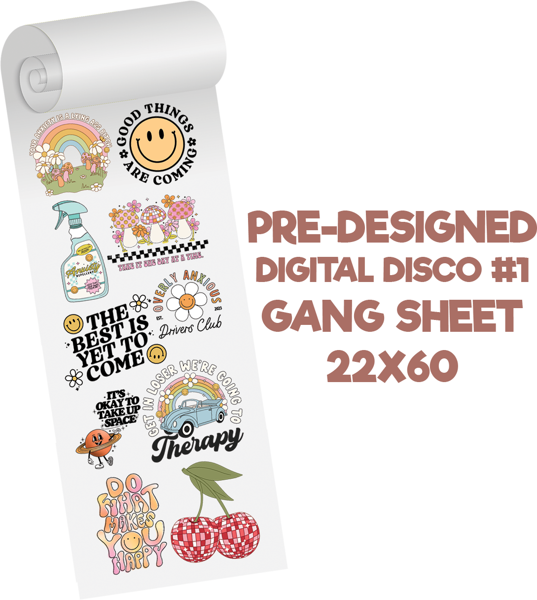 Digital Disco #1 Predesigned Gang Sheet