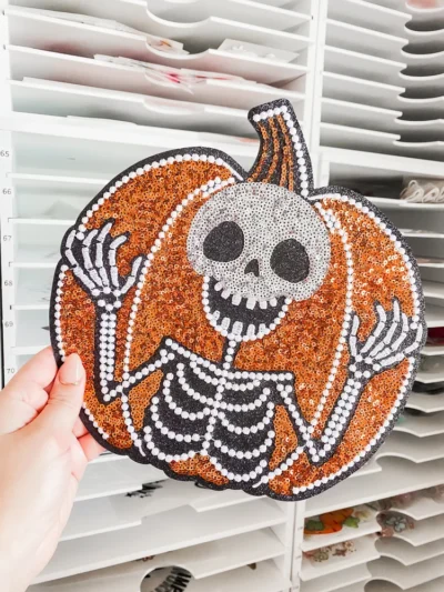 Sparkle Skeleton Pumpkin Patch