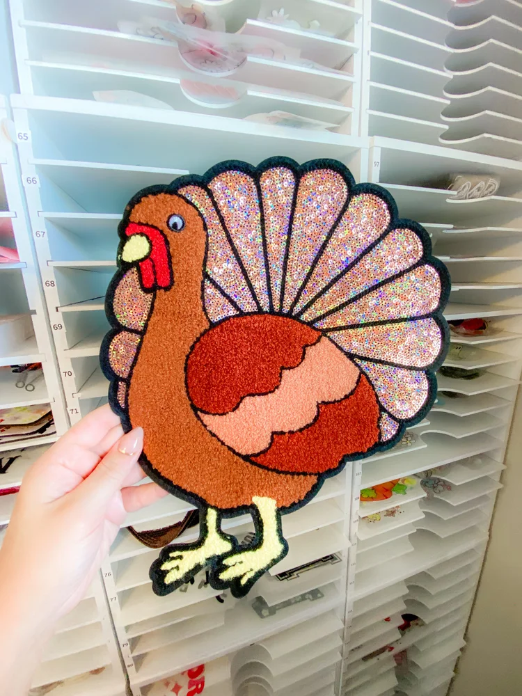 Glitter Tail Turkey Patch