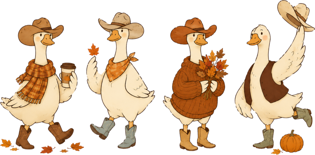 Autumn Cowgirl Geese