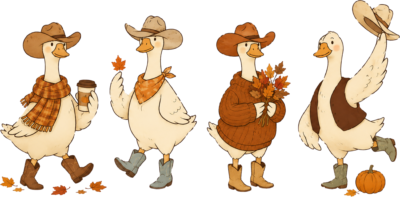 Autumn Cowgirl Geese