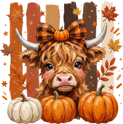 Autumn Highland Cow