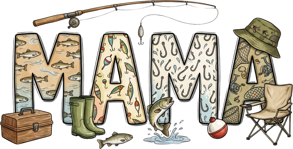 Gone Fishing Word Art