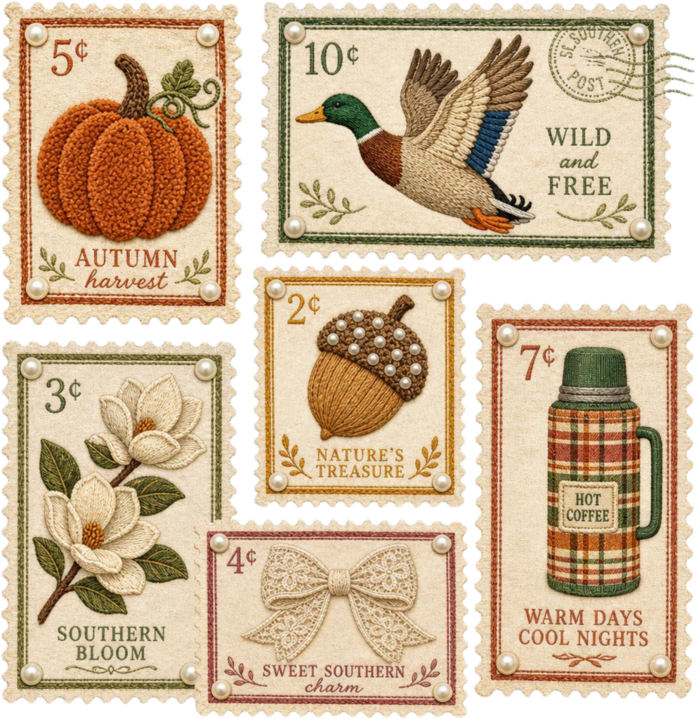 Vintage Autumn Stamps
