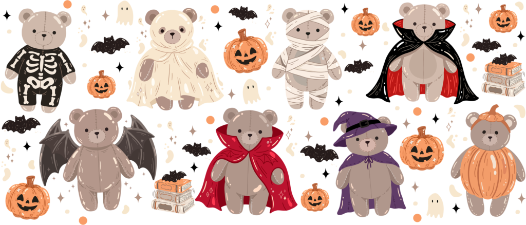 Spooky Bears Halloween Cupwrap