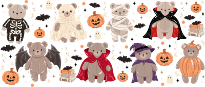 Spooky Bears Halloween Cupwrap
