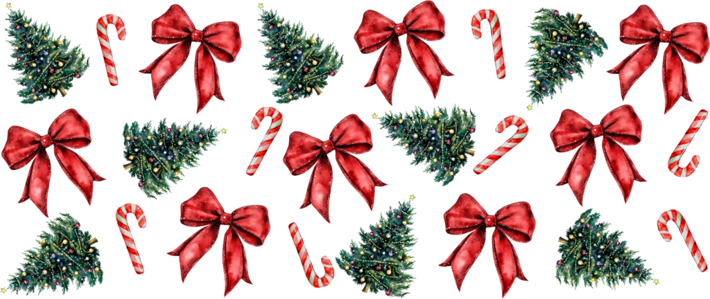 Festive Wreath & Bow Cupwrap