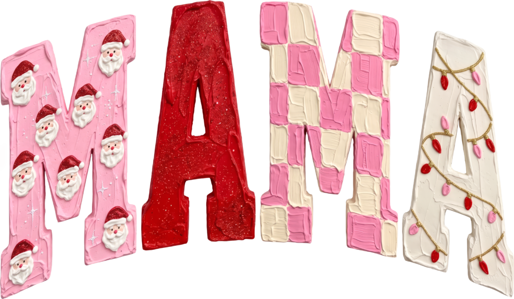 Merry Checkerboard Letters