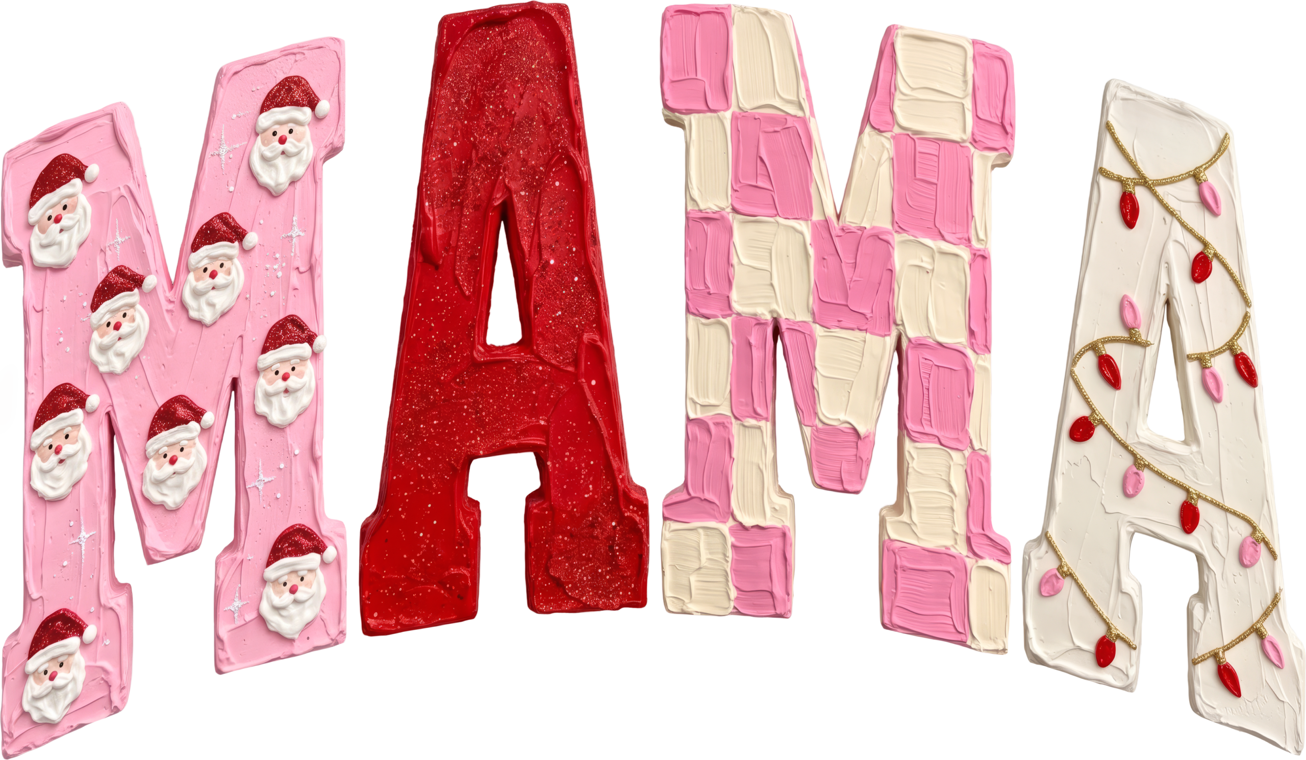 Merry Checkerboard Letters