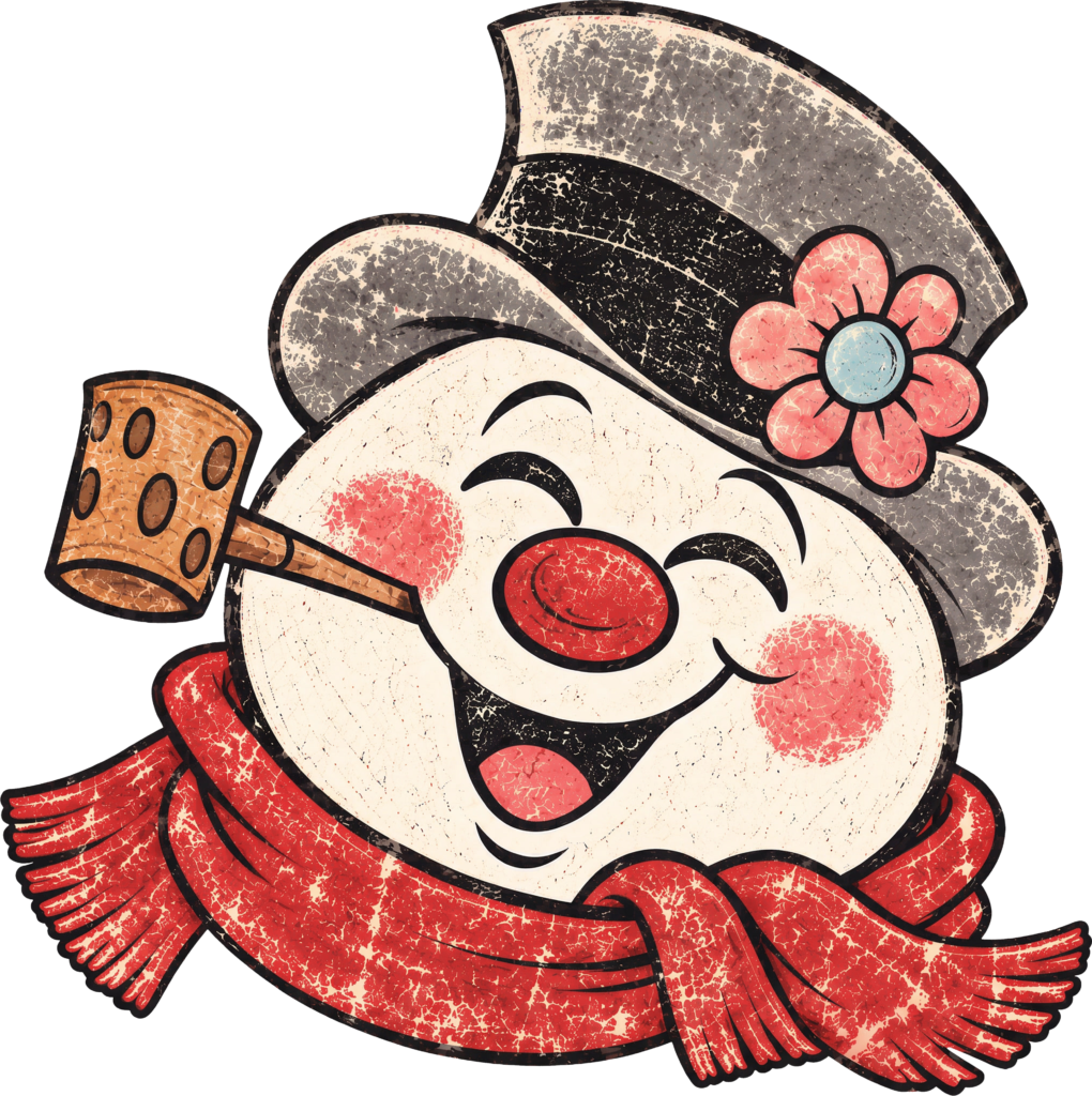 Vintage Snowman Charm