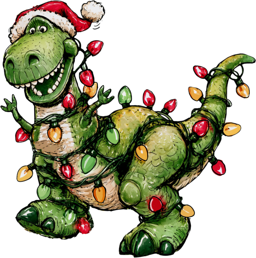 Dino Christmas Lights