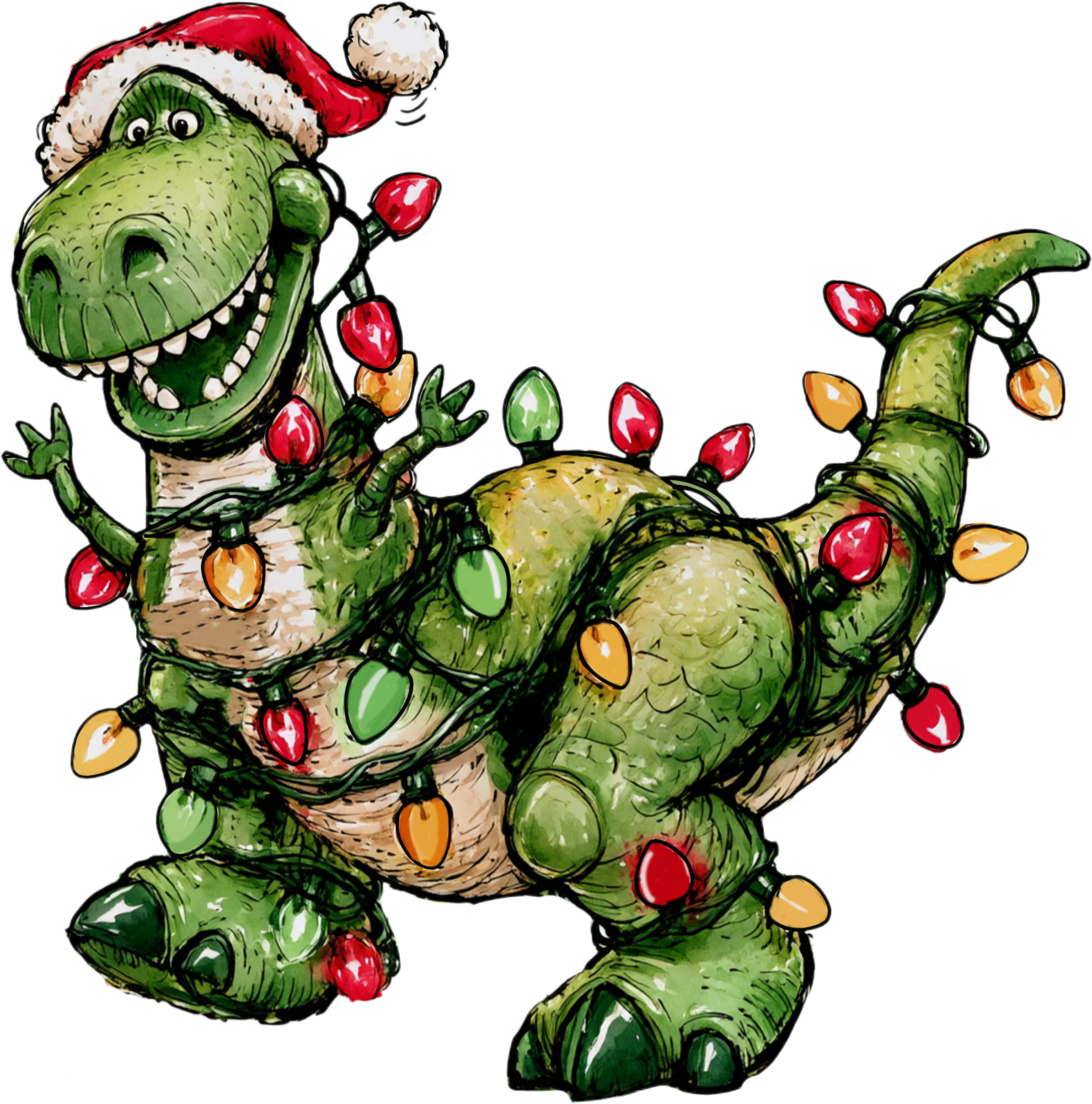 Dino Christmas Lights