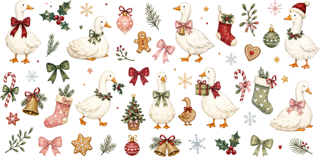 Festive Geese Celebration