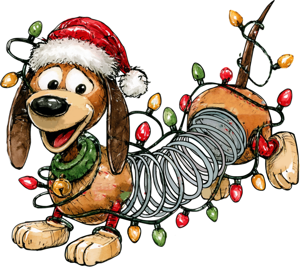 Festive Pup Light Show
