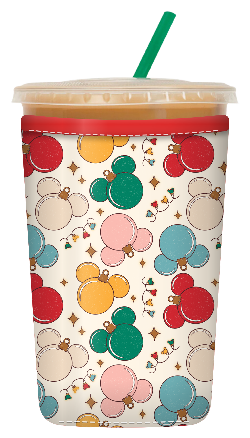 Festive Baubles Coozie, Medium (22-24oz) coozie, Medium Coozie